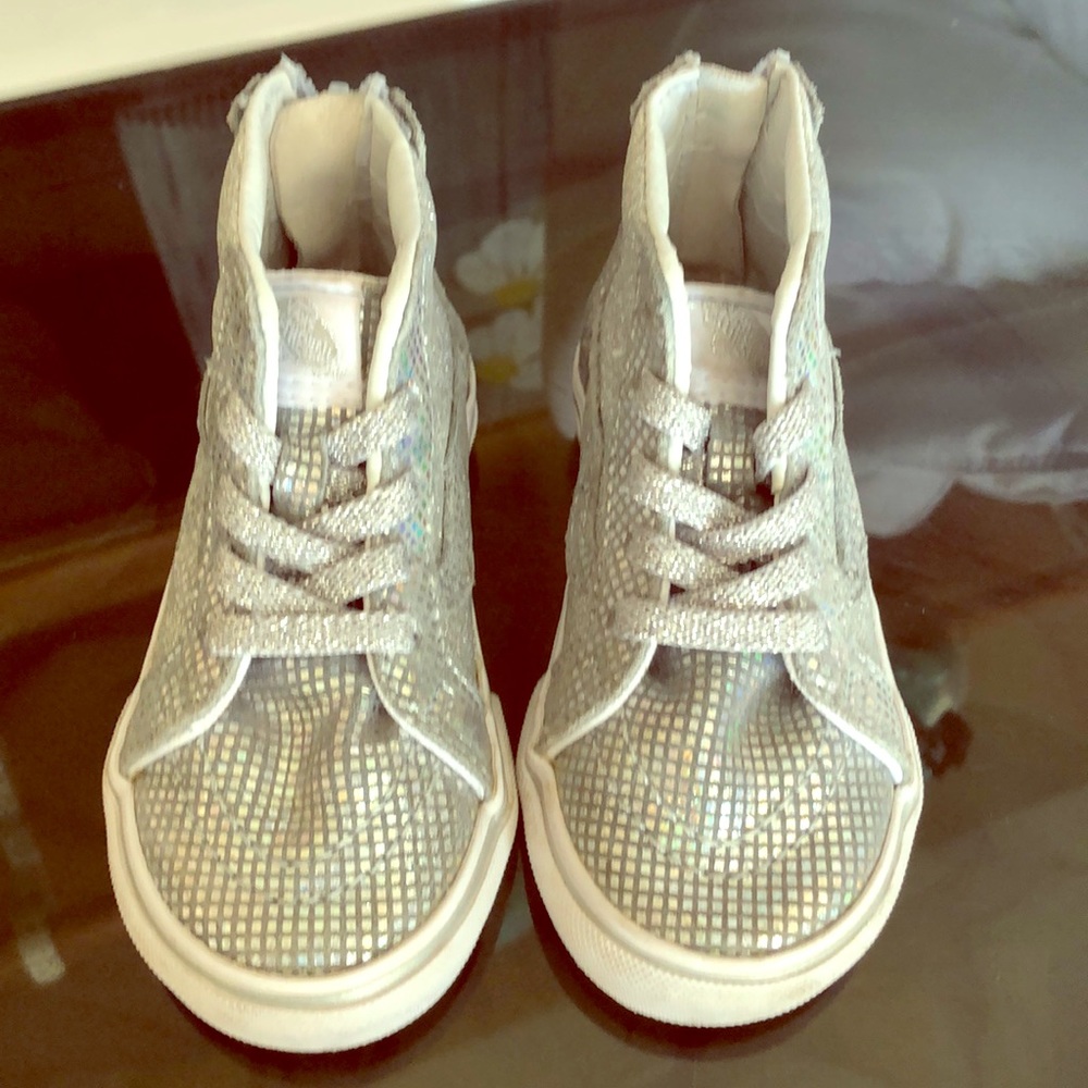Silver Sparkle Baby VANS 6.5